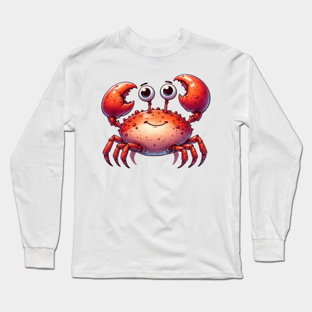 Funny crab illustration Long Sleeve T-Shirt by Dmytro